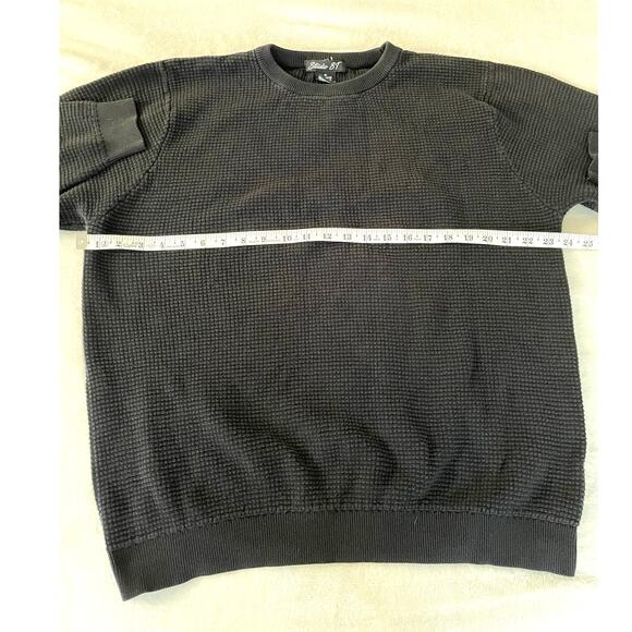 Studio 87 Black Thermal Waffle Knit Sweater XL - Picture 2 of 4